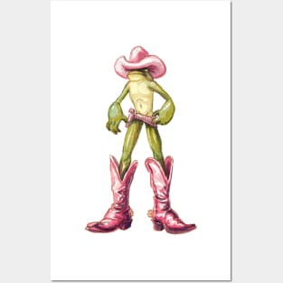 cowboy frog Posters and Art